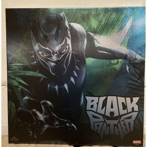 Marvel Black Panther in The Jungle Canvas Wall Print 24x24